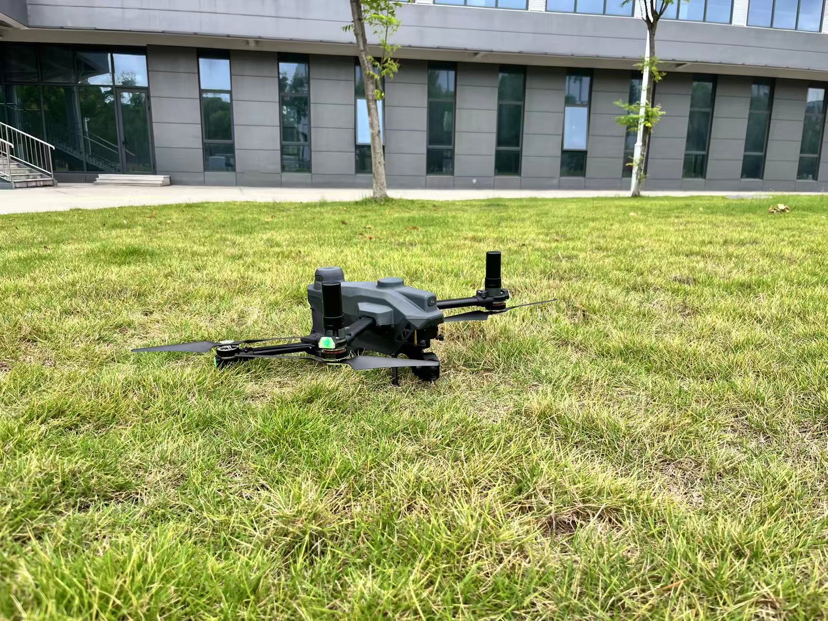 H4T portable aircraft in field grass