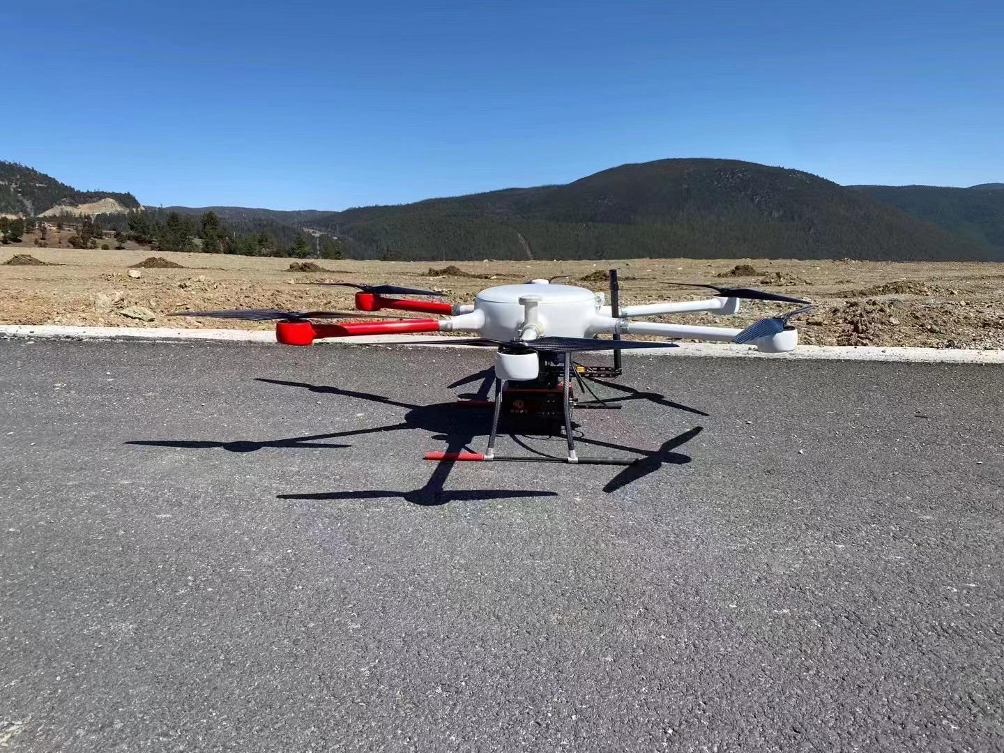 Long 120 field aircraft with LiDAR payload